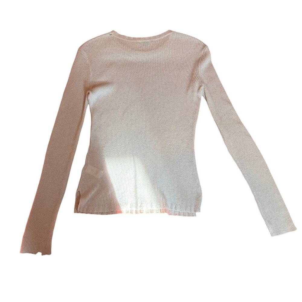 JAMES PERSE Women's Sweater Size 2 Gray 100% Cashmere Tissue Weight Slim Fit - Picture 2 of 8